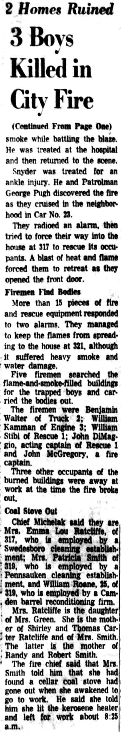 Fire on Mechanic Street near 4th Street continued