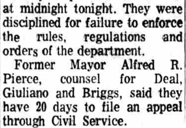 4 Firemen Suspended By Melleby, Camden Courier-Post, October 14, 1969, page 4