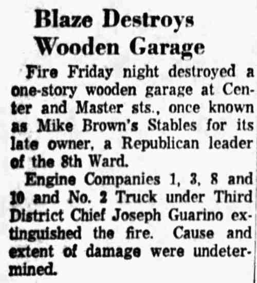 Blaze Destroys Wooden Garage — Camden Courier-Post, March 3, 1962