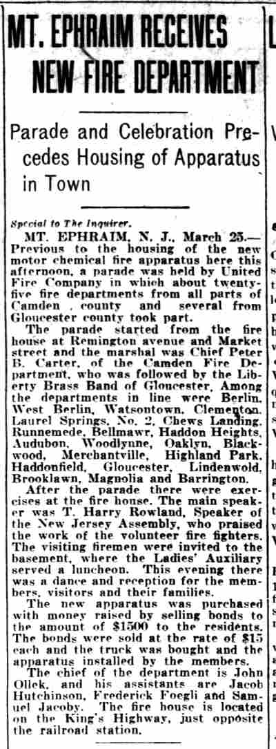 Philadelphia Inquirer March 16 1922