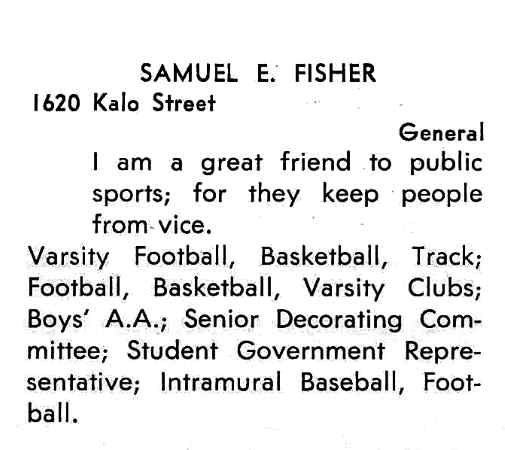 Camden High School Purple and Gold Yearbook, 1960