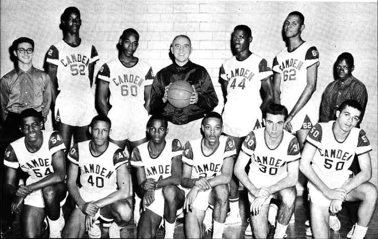 Camden High School 1960 yearbook basketball team photo