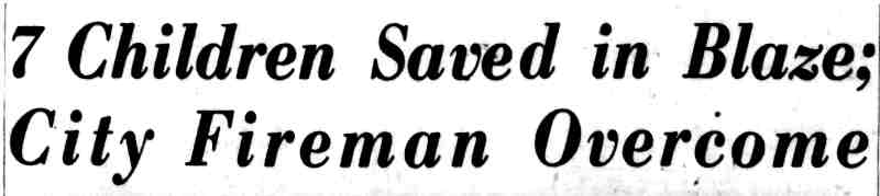 Camden Courier-Post December 27 1952, fire scene banner