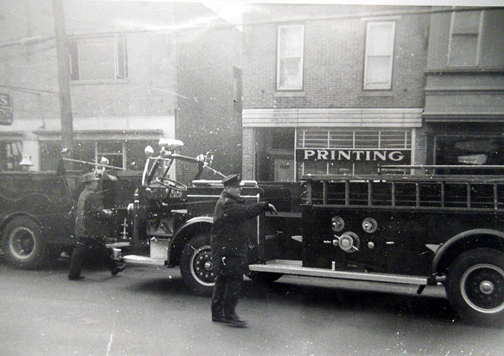 Albert Barker of Engine Company 7 at 1535 Mt. Ephraim Avenue, 1950s