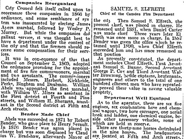 Philadelphia Inquirer, November 7, 1909 — Camden Fire Department, continued