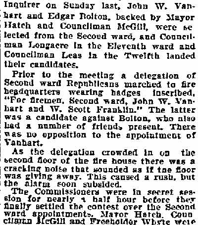Philadelphia Inquirer, November 28, 1899 — Camden Fire Department, continued (click to open PDF)
