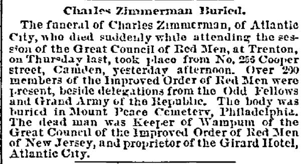 Philadelphia Inquirer, March 4, 1889