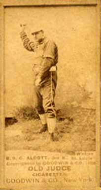 Charles L. “Shad” Alcott, 1887 Old Judge Cigarettes baseball card
