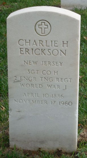 Charles H. Errickson grave marker, Beverly National Cemetery