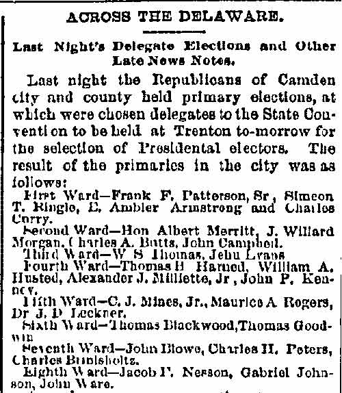 Across the Delaware - Republican primary election delegate results from the Philadelphia Inquirer