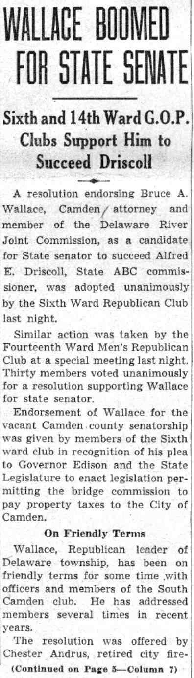 Camden Courier-Post article, July 30, 1941 (parts 1-3)