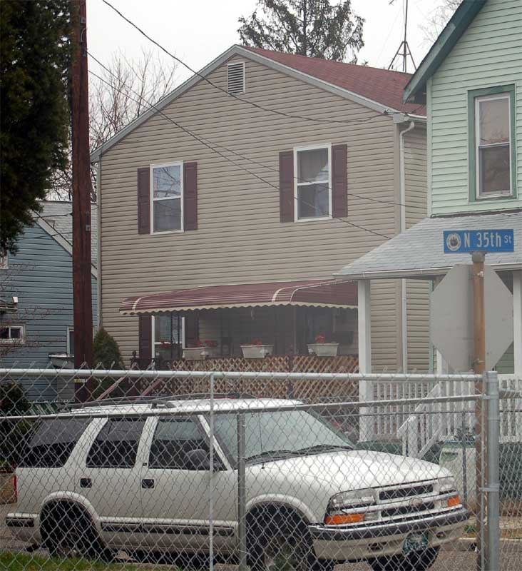 108 North 35th Street, detail view, photograph taken March 28, 2009