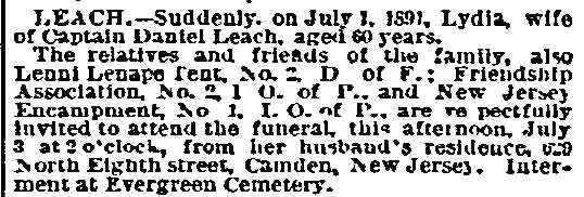Philadelphia Inquirer, July 3, 1891