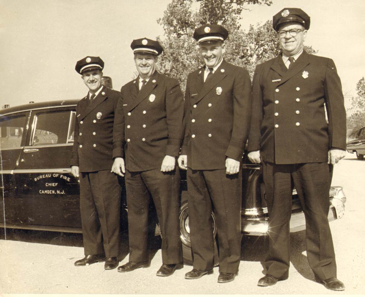 Camden Fire Department 1964 photo with Joseph Guarino, Edward V. Michalak, Robert Dukes, Ervin Brennan