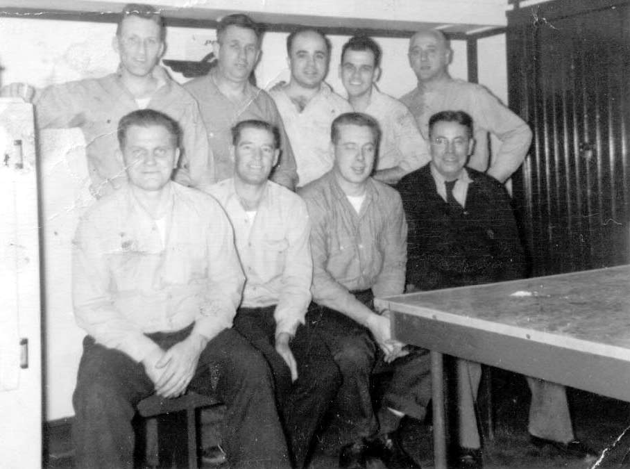 Engine Company 10 firemen posed for group photo around 1960