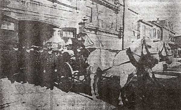Engine Company 7 on Kaighn Avenue, circa 1914 — photograph reprinted in Camden Courier-Post, June 14, 1969