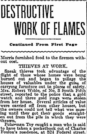 Philadelphia Inquirer, May 14, 1900 — Destructive Work of Flames (continued)