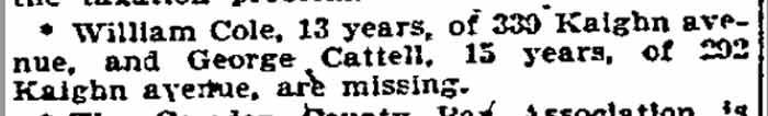 Philadelphia Inquirer, April 9, 1896 — William Cole, Kaighn Avenue
