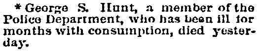 Philadelphia Inquirer, August 27, 1892 — George S. Hunt obituary