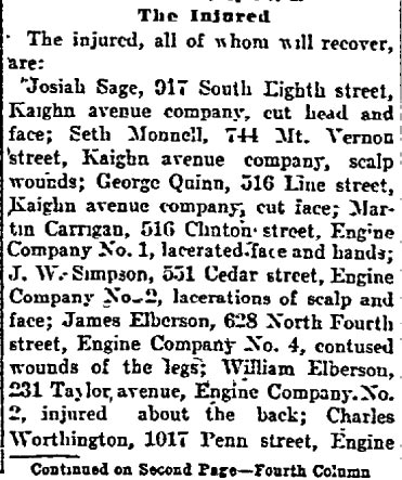 Philadelphia Inquirer, March 19, 1906 — Three Firemen Met Death in Camden Blaze (continued)