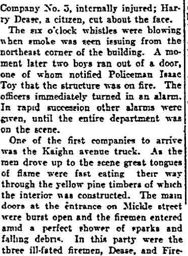 Philadelphia Inquirer, March 19, 1906 — Three Firemen Met Death in Camden Blaze (continued)
