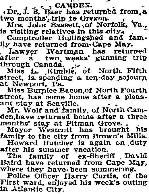 Philadelphia Inquirer, September 9, 1894
