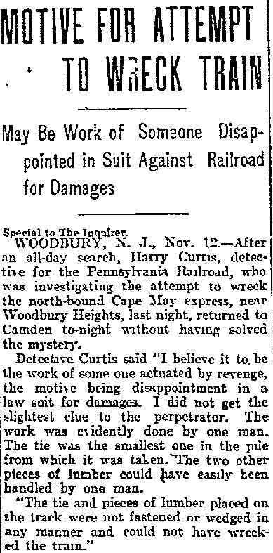 Philadelphia Inquirer, November 13, 1904