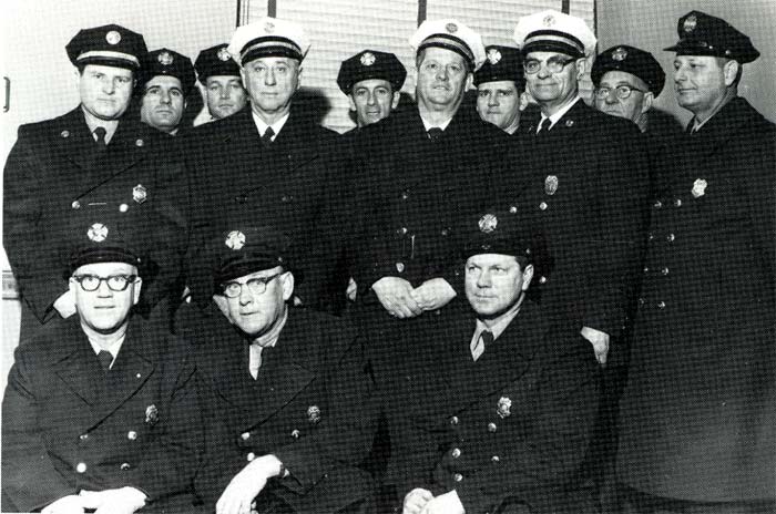 Camden Fire Department staff office group photo, 1961