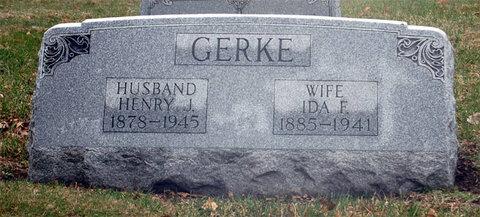 Gerke family plot at Bethel Cemetery, Pennsauken, New Jersey