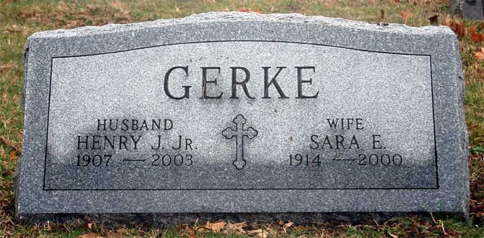 Grave of Henry J. Gerke Jr.