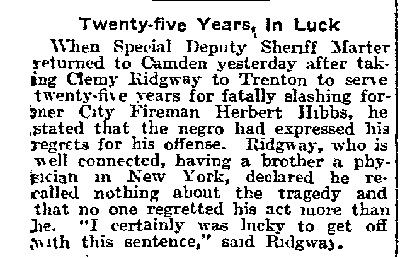 Philadelphia Inquirer April 30, 1911 — Twenty-five Years in Luck