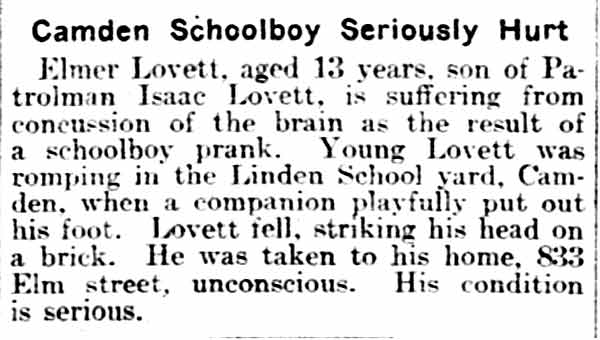 Philadelphia Inquirer, March 26, 1903 — Camden Schoolboy Seriously Hurt