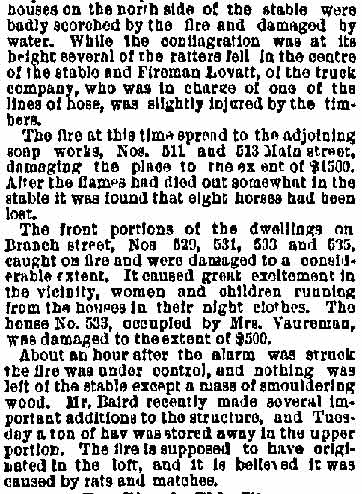 Philadelphia Inquirer, April 14, 1887 — A Night Alarm, column 2