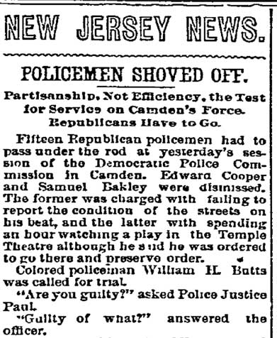 Philadelphia Inquirer, June 7, 1893 — Policemen Shoved Off, part 1