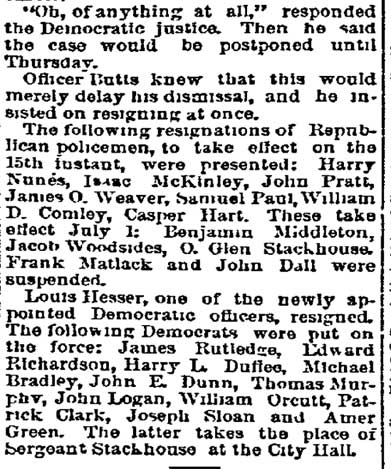 Philadelphia Inquirer, June 7, 1893 — Policemen Shoved Off, part 2