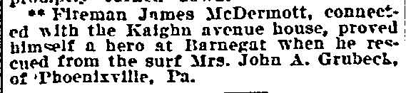 Philadelphia Inquirer clipping, September 13, 1906