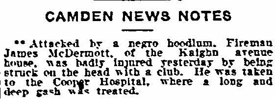 Philadelphia Inquirer clipping, August 26, 1908