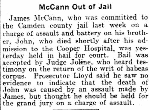 McCann Out of Jail — Philadelphia Inquirer, June 6, 1903