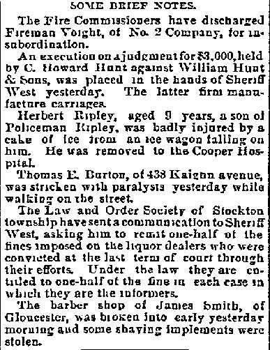 Philadelphia Inquirer, July 26, 1891, page 4