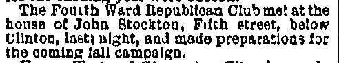 Fourth Ward Republican Club, Philadelphia Inquirer, September 3, 1887