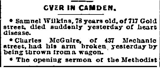 Philadelphia Inquirer, March 14, 1894 — Over in Camden, panel 1