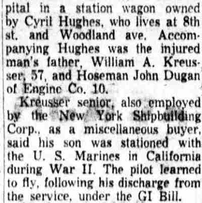 Camden Courier-Post, October 1, 1953 — Plane crash article (part 9)