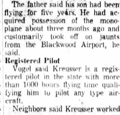 Camden Courier-Post, October 1, 1953 — Plane crash article (part 10)