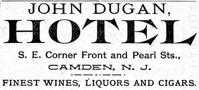 John Dugan, Hotel — Camden City Directory, 1894