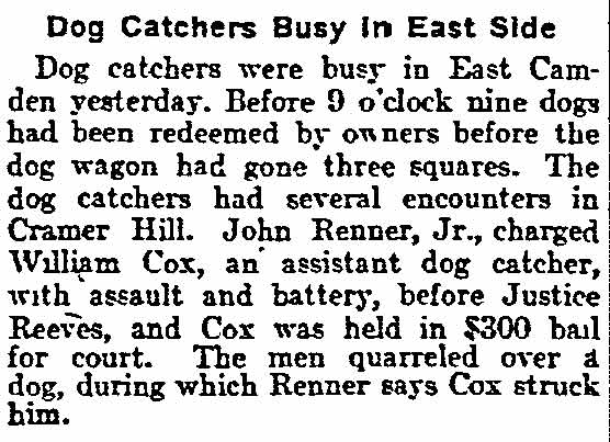 Philadelphia Inquirer, August 13, 1904 — Dog Catchers Busy in East Side