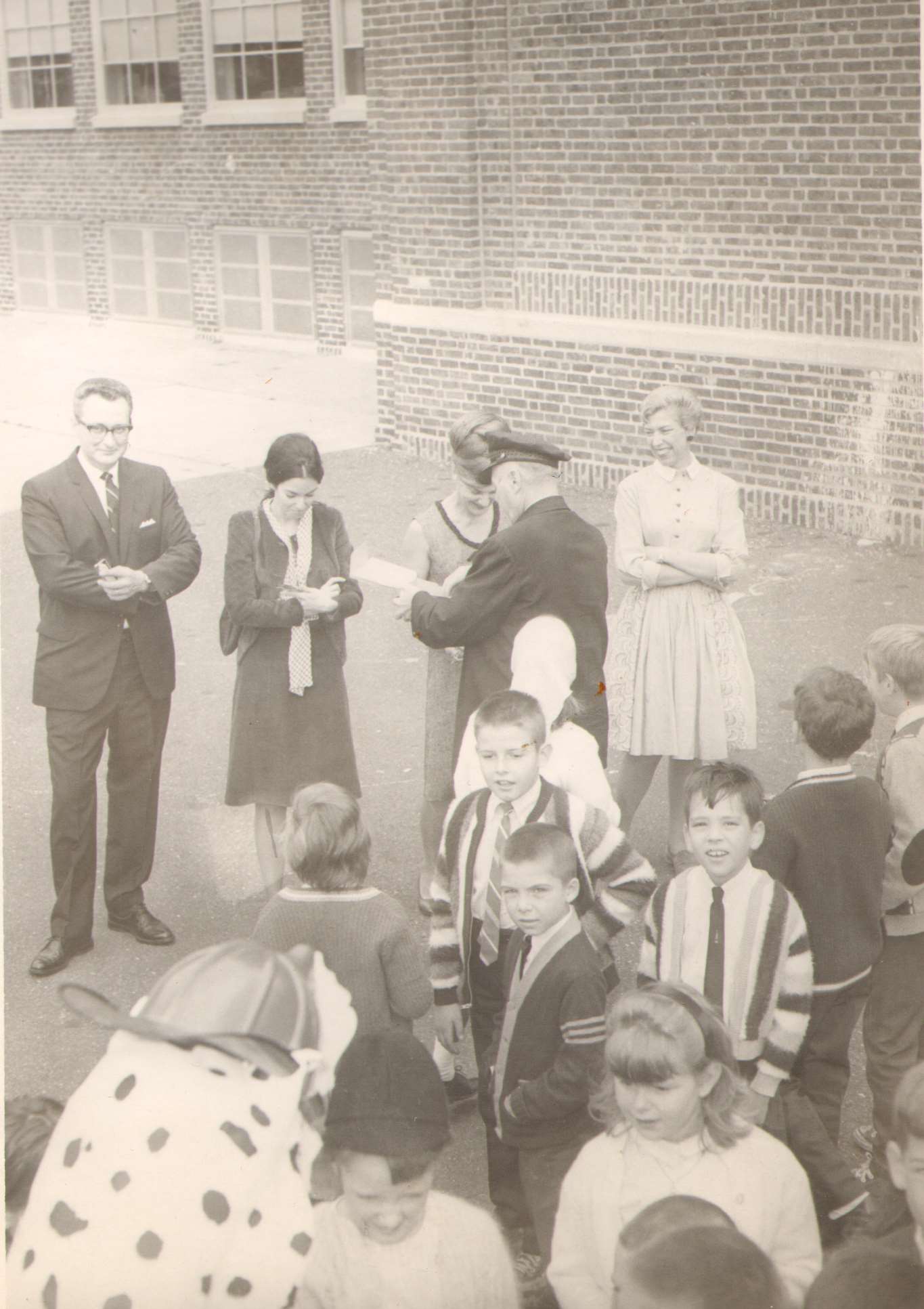 John Gaffney at the Yorkship School on Collings Road in Fairview, contacting the faculty as part of the Camden Fire Department Fire Prevention Program