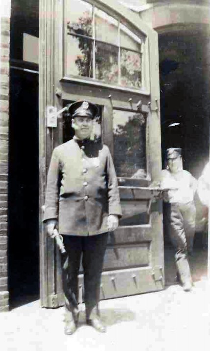 Captain Lutts and unidentified fireman at Engine Company 6