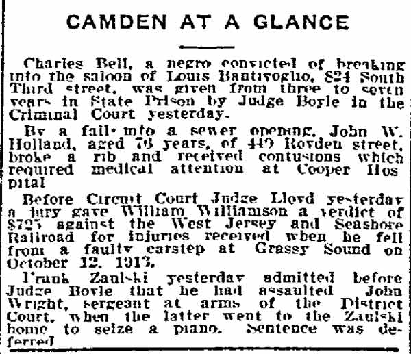 Camden at a Glance — Philadelphia Inquirer, April 14, 1915