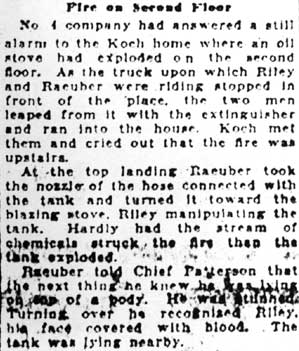 Camden Courier January 20, 1925 — Fireman Dies in Explosion of Chemicals — column 2