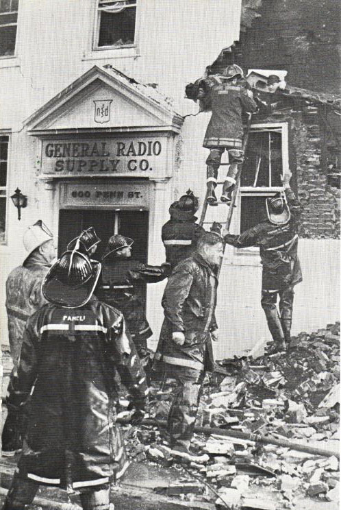 Rescue operations at the Easter Monday fire collapse